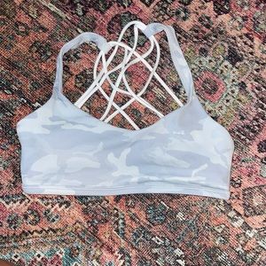 White camo lululemon bra